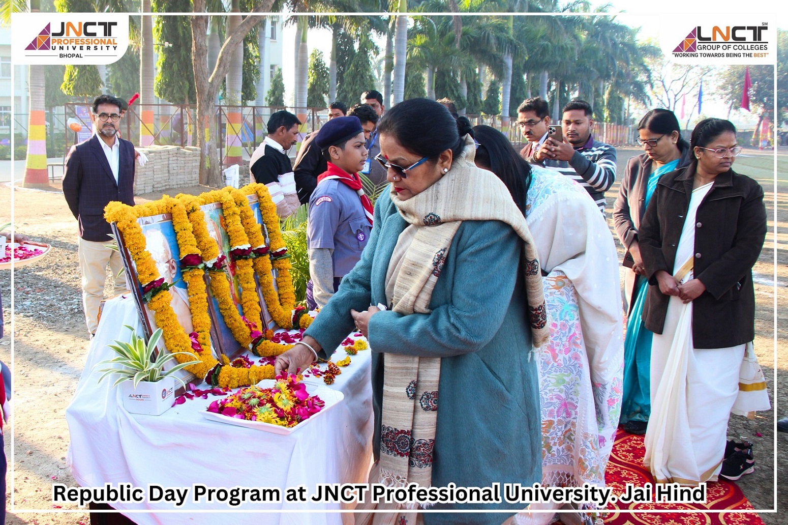 Republic Day Program at JNCT Professional University
