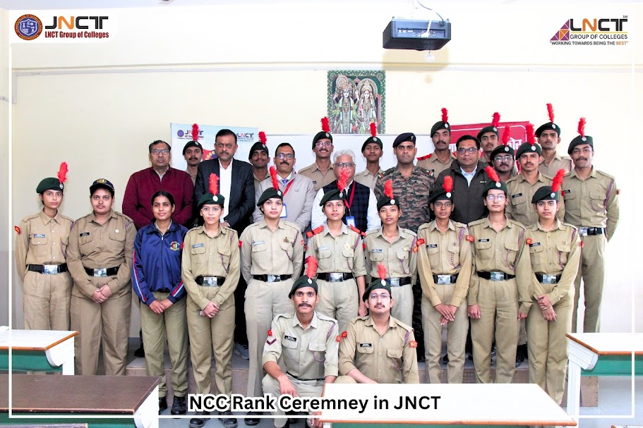 Congratulations to our NCC cadets on their well-deserved rank promotions! JNCT , Bhopal